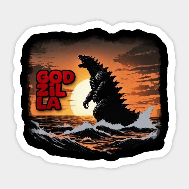 Godzilla Sticker by didibayatee